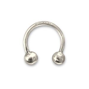 Tiffany & Co Vintage 925 Sterling Silver Horseshoe Screwball Keyring Authentic